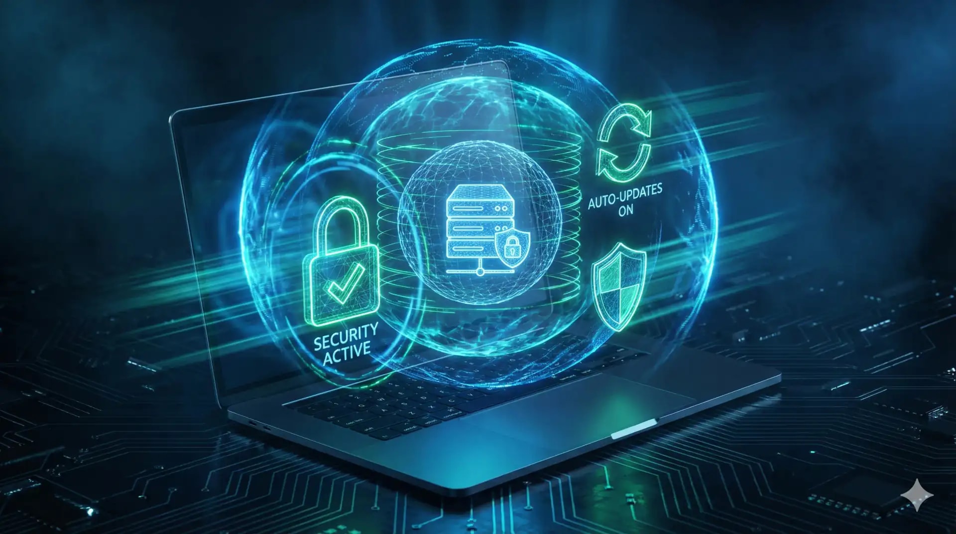 Website Wartung und Security Dashboard mit Schutzmechanismen und Monitoring