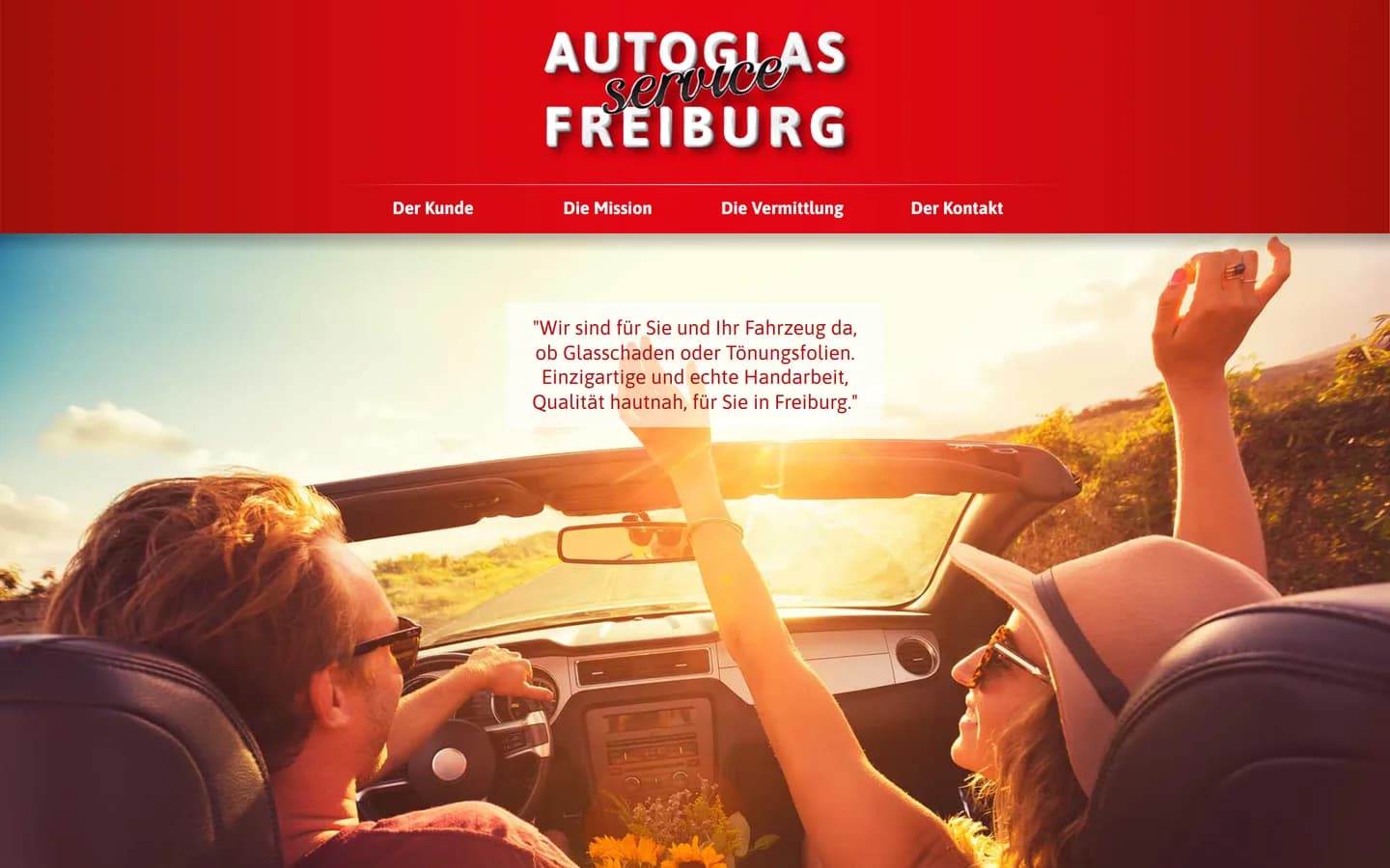 Startseite von Autoglas Service Freiburg am Rechner