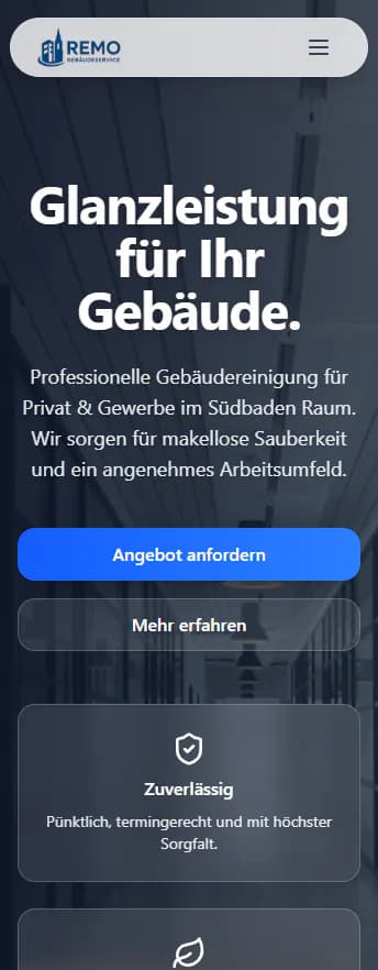 Remo Gebäudeservice Mobile Ansicht